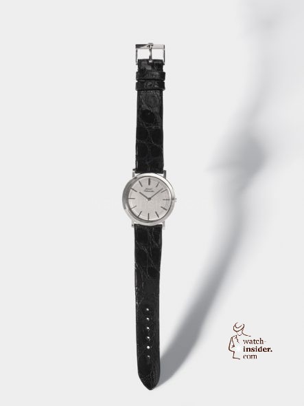 Piaget Ultra-thin watch that formerly belonged to Alain Delon. 1963 White gold. Piaget Manufacture 12P ultra-thin self-winding movement, 2.3mm Ref. 12103