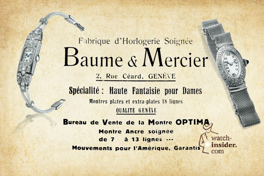 Baume & Mercier advertising from 1920
