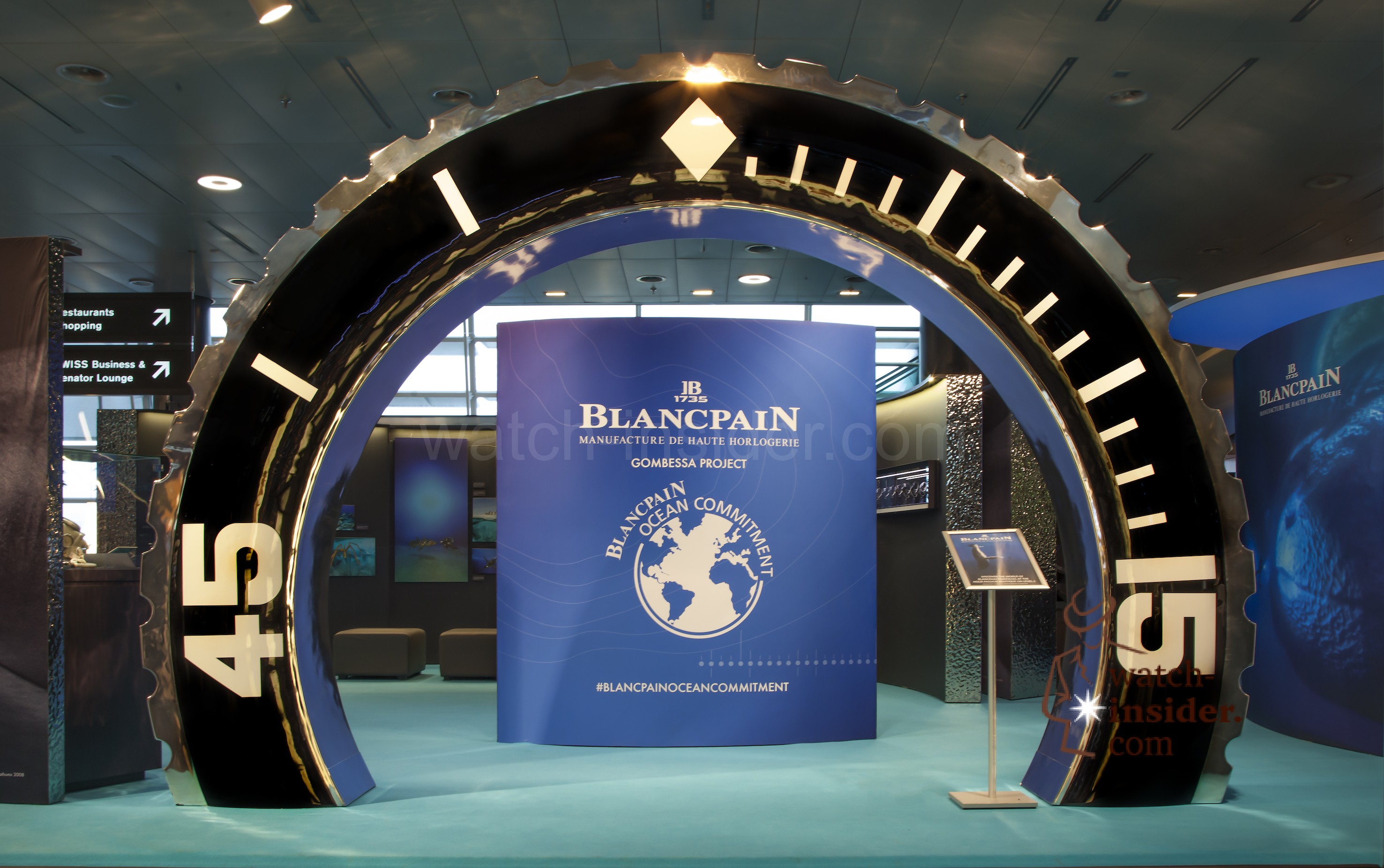 Blancpain Ocean Commitment Exhibition at Zurich (ZRH) Airport