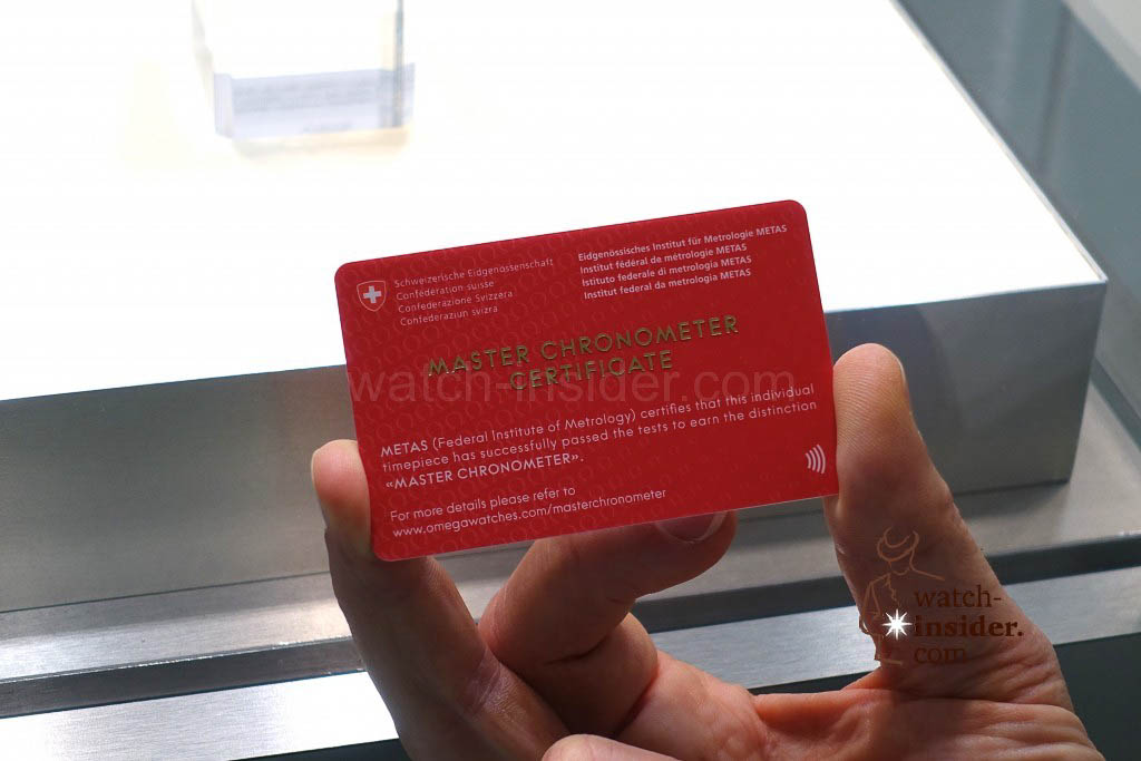 The red card confirms that you buy a MASTER CHRONOMETER