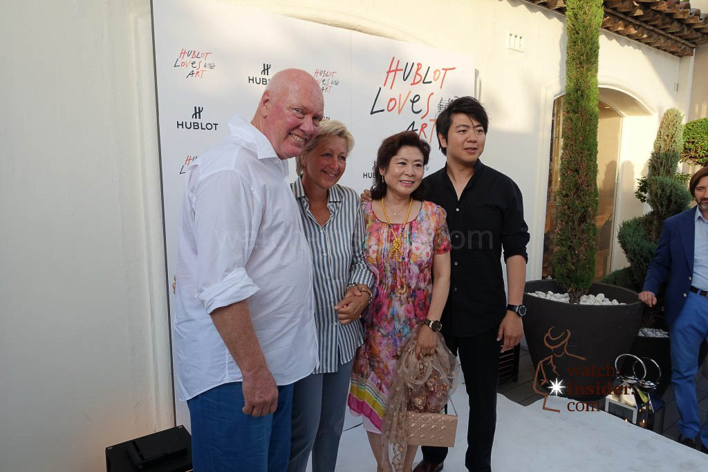 Jean-Claude and Sandra Biver and Lang Lang together with his mother
