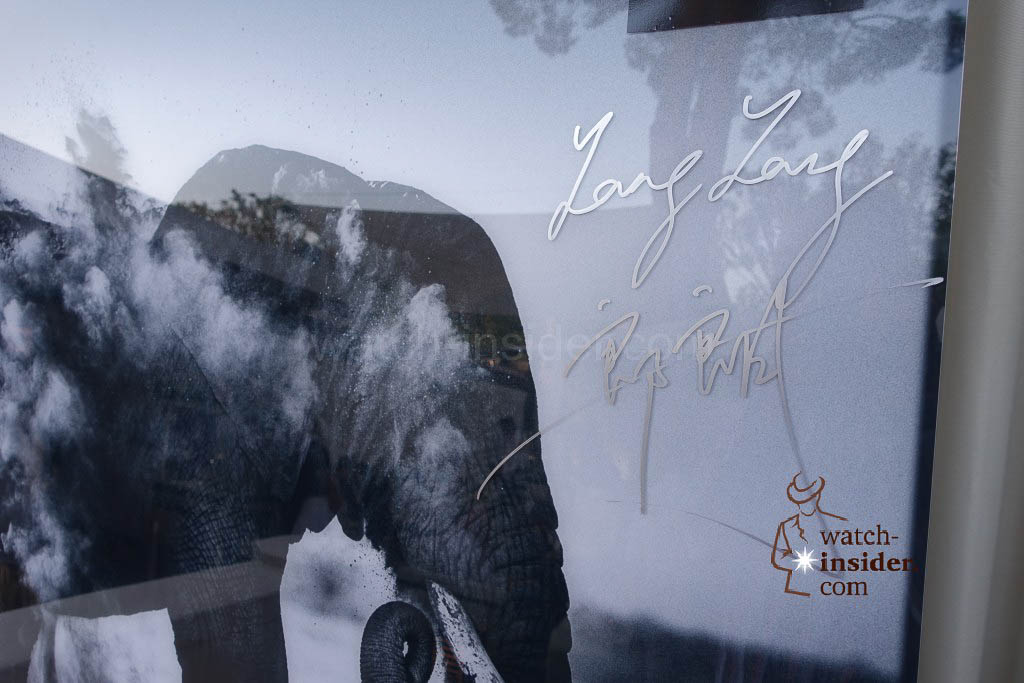 Lang Lang´s signature on the the elephant picture ...