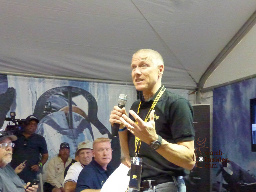 Breitling Vice President Jean-Paul Girardin presenting the Cockpit B50 this morning here in Reno
