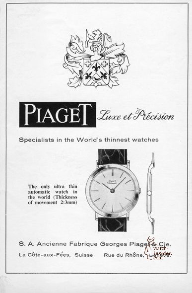 Piaget advertisement. 1960