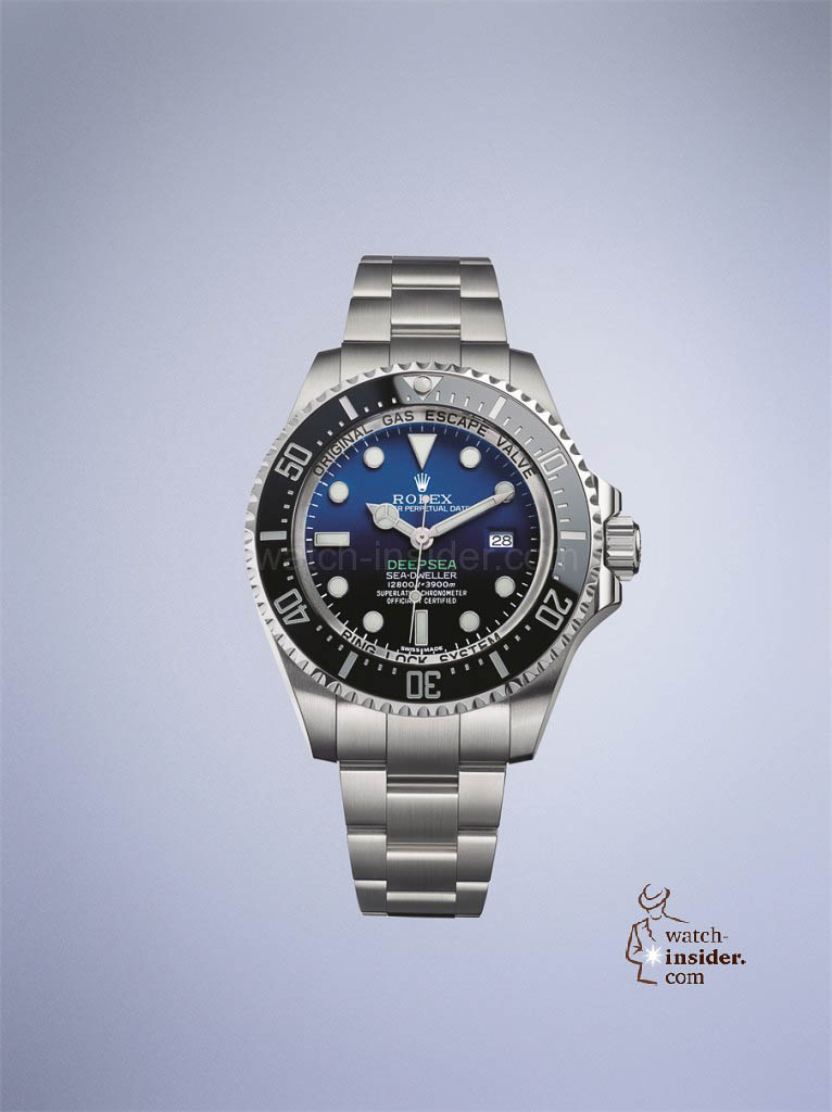 Rolex Deepsea sports a deep blue-black gradient dial
